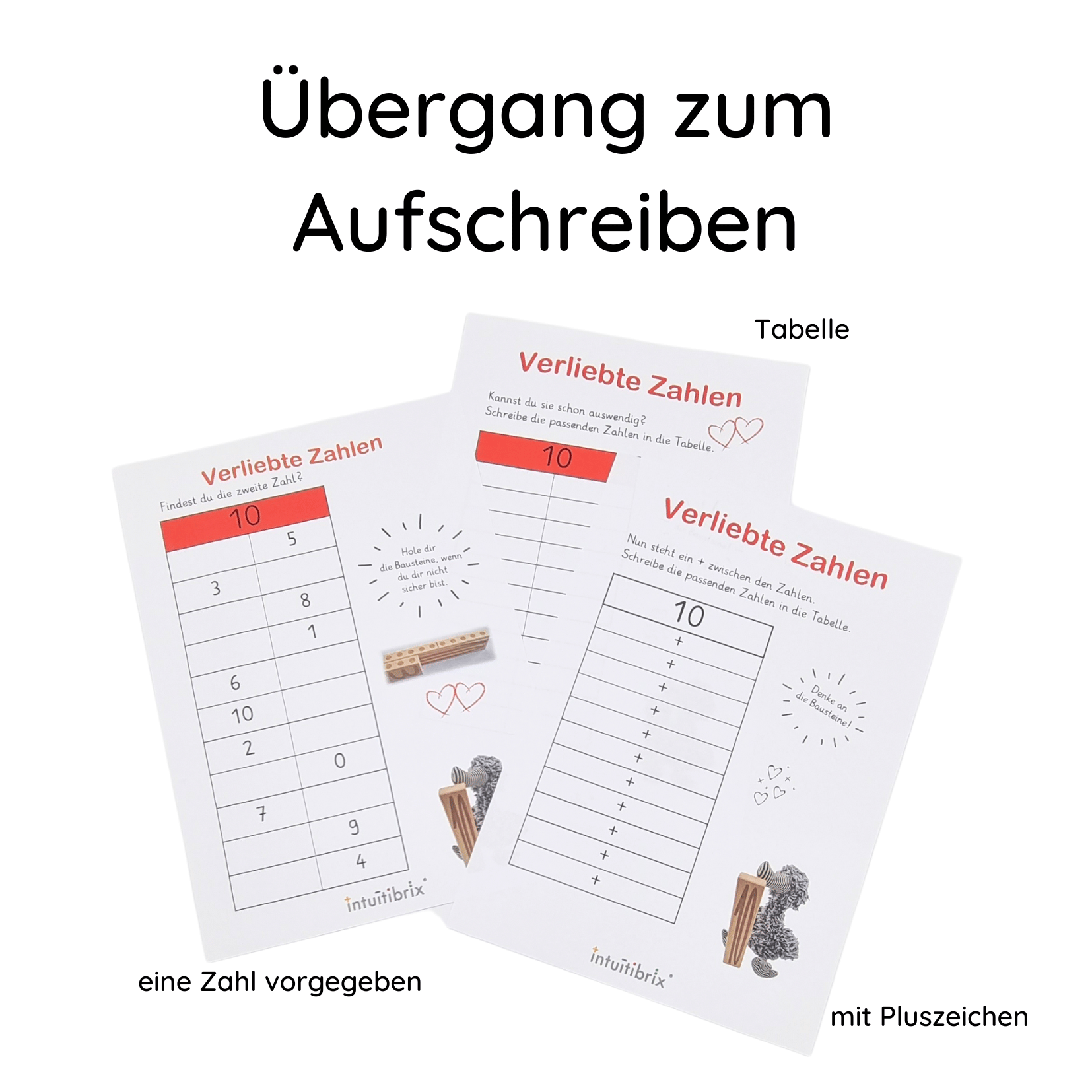 intuitibrix Verliebte Zahlen mit Aufgaben